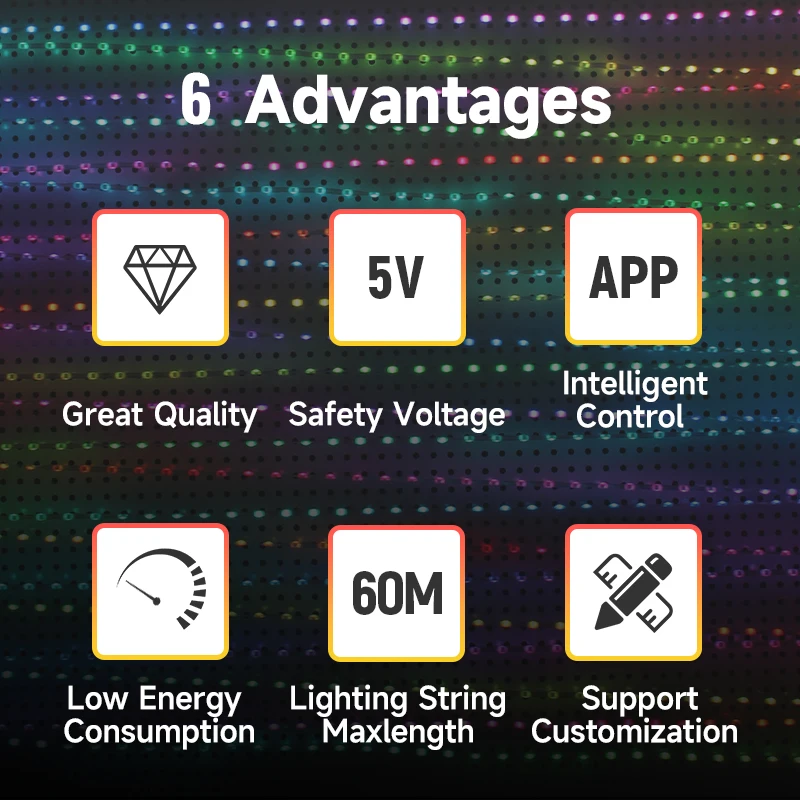 5V WS2811 3PIN Black Wire LED String Lights Dream Pixel light kit lights up directly Fairy Light Seed Pixels Light