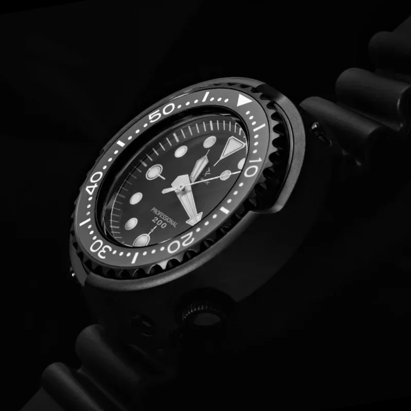 RDUNAE Tuna 6105 Watch For Men PVD Coated Titanium Diver NH35 Movement Automatic Mechanical Watch Sapphire 200M Waterproof Date