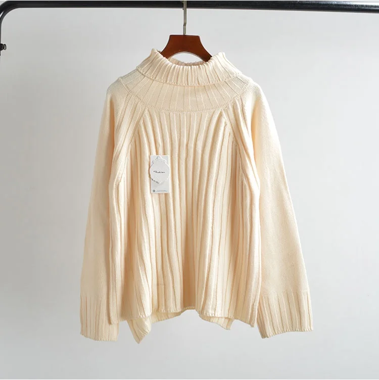 الخريف الشتاء عالية Ne تريكو الدافئة أعلى المرأة فضفاضة طويلة Sve السائبة Ne محبوك irt قاعدة طبقة تخفيف Sle #5