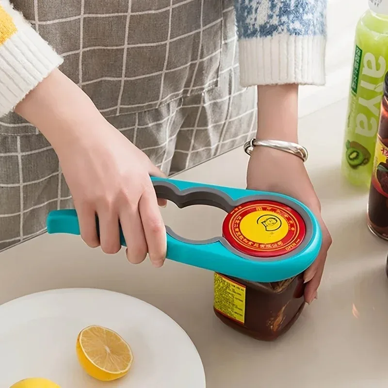 4 in 1, 1pc Non-Slip Grip Multi-Purpose Can Opener for Beer Bottles and Home Kitchen Use