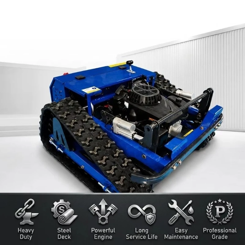 Remote Control Crawler Lawn Mower  Grass Cutter Remote Mower Grass Cutting Machine 550 mm for Slopes and Orchards