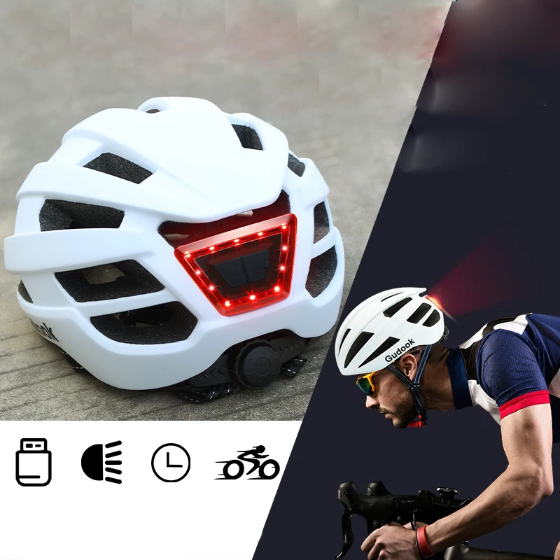 2023 new LED light bicycle riding one-piece helmet for men and women in all seasons ventilation and diversion safety helmet