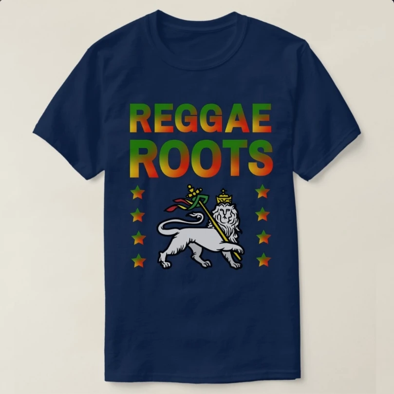 Lion of Juda Reggae Roots Rastafari Rasta T-Shirt 100% Cotton O-Neck Short Sleeve Summer Casual Mens T-shirt Streetwear - Detail 1