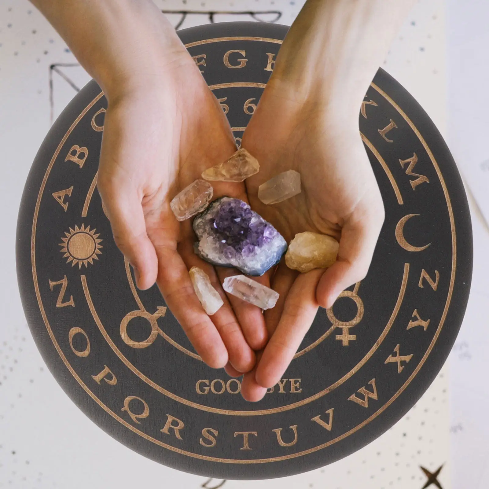 

2Pcs Wooden Pendulum Answer Board Premium Carved Divination Plate for Meditation Rituals Dowsing Pendulums Divination Supplies