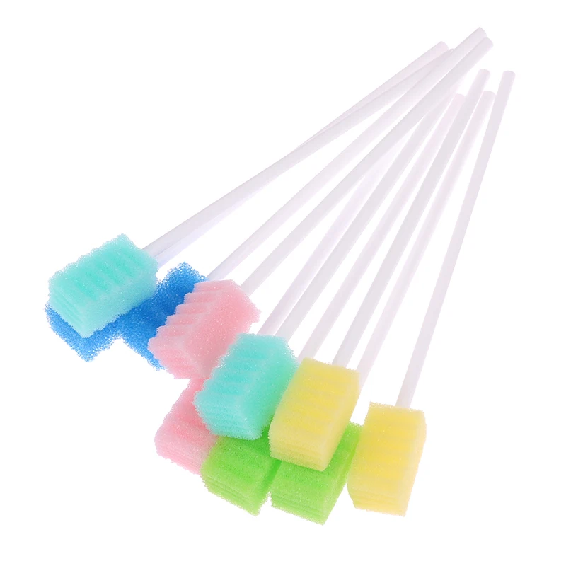 

10Pcs Tooth Cleaning Mouth Dental Disposable Teeth Clean Oral Care Sponge Swab Little Sponge Brush