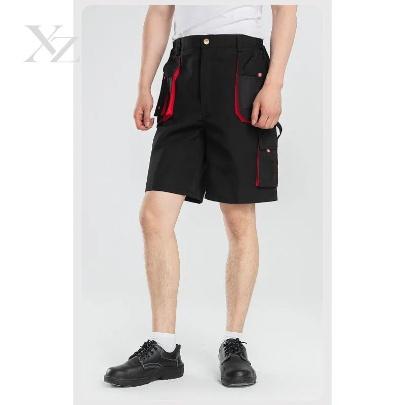 Durable Men's Work Shorts Multi-Pocket Cargo Shorts Quick Dry Breathable Labor Safety Pants for Construction Hot Sale