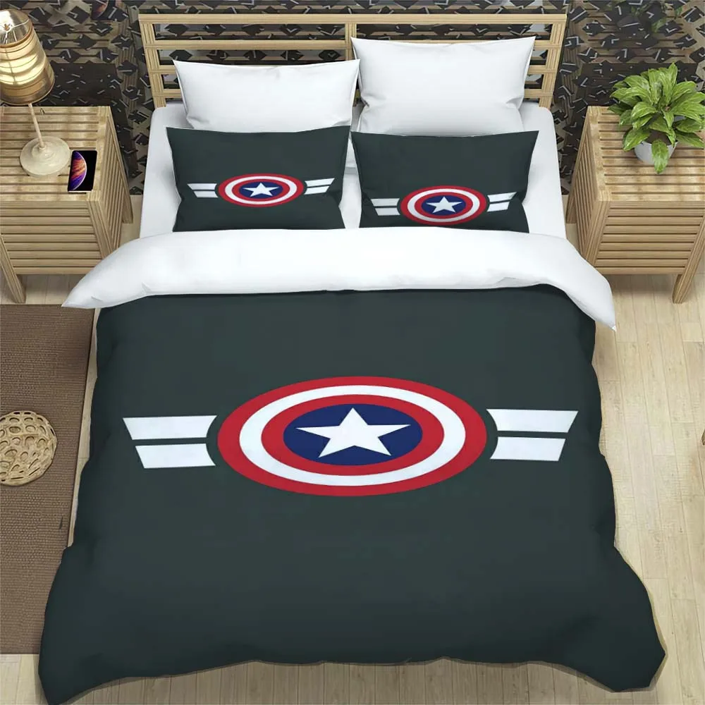 Marvel Comics Marvel Comics Bedding Set Cute Home Decor Pillow Cases Quilt Covers Gifts Family and Friends Comfortable and Soft