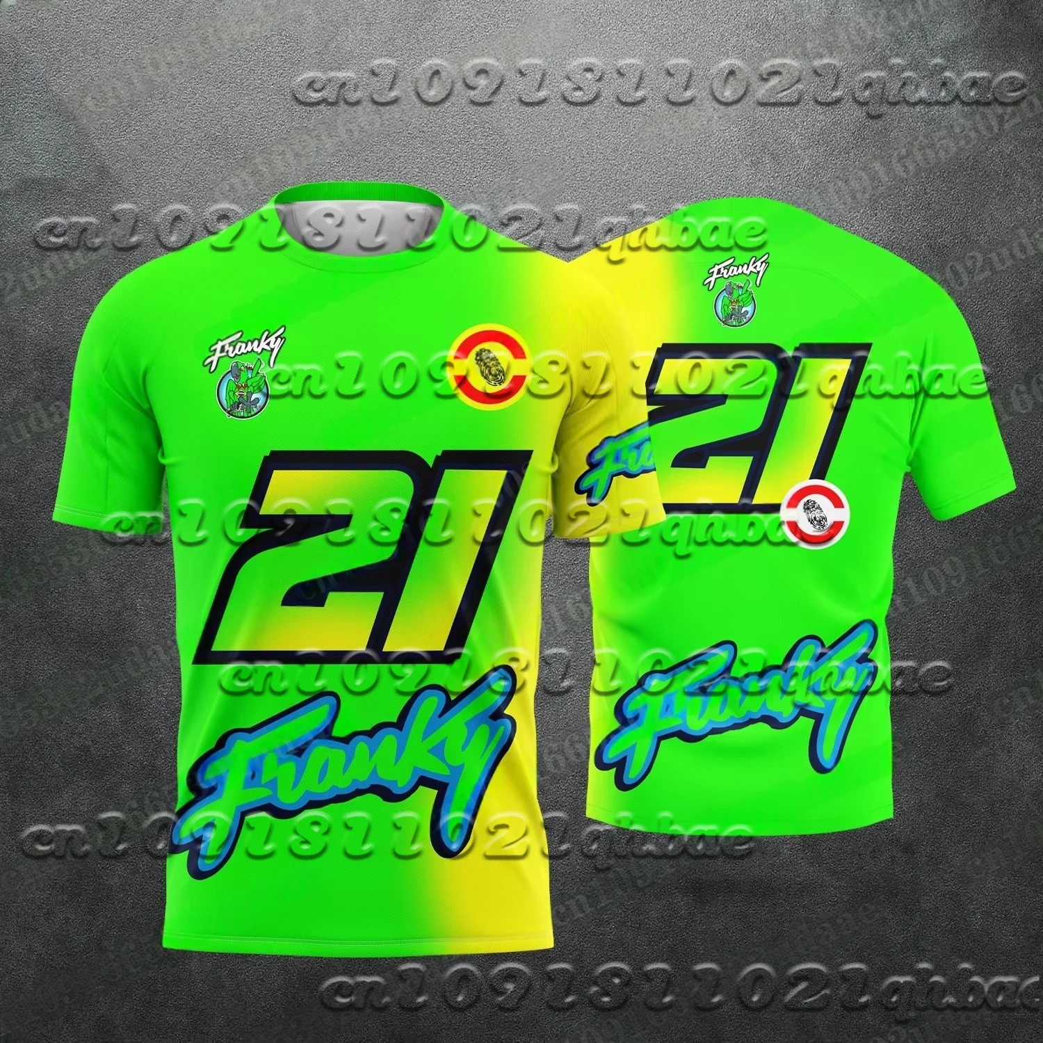 

2025 Men And Women Motorcycle Loose Short Sleeved T-Shirt Summer Hot Selling Breathable Quick Drying Printed Short Sleeved Shirt