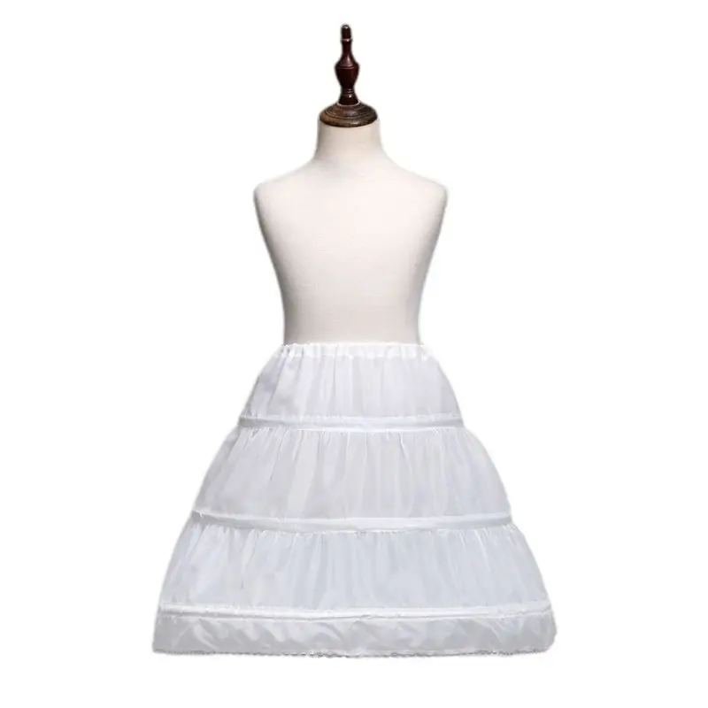 ZB91 Kinder Prinzessin Rock Petticoat Mädchen Hochzeitskleid mit Reifröcken Accessori