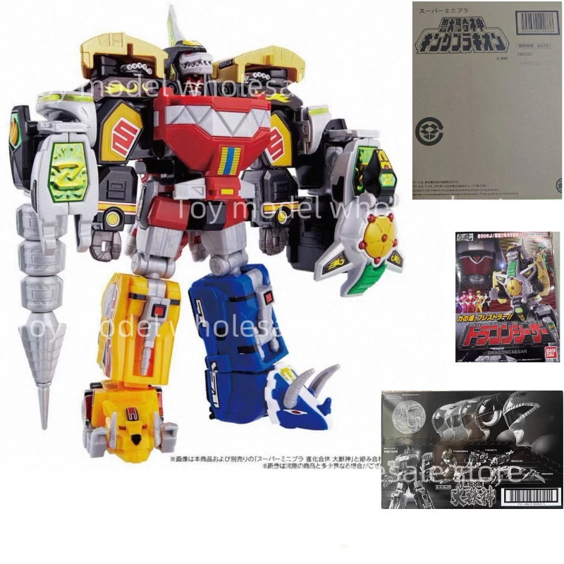 متوفر في المخزون الأصلي BANDAI SMP Mighty Morphin Power Rangers Megazord Dragonzord Titanus Ver. لعبة شخصيات أنيمي البلاستيكية