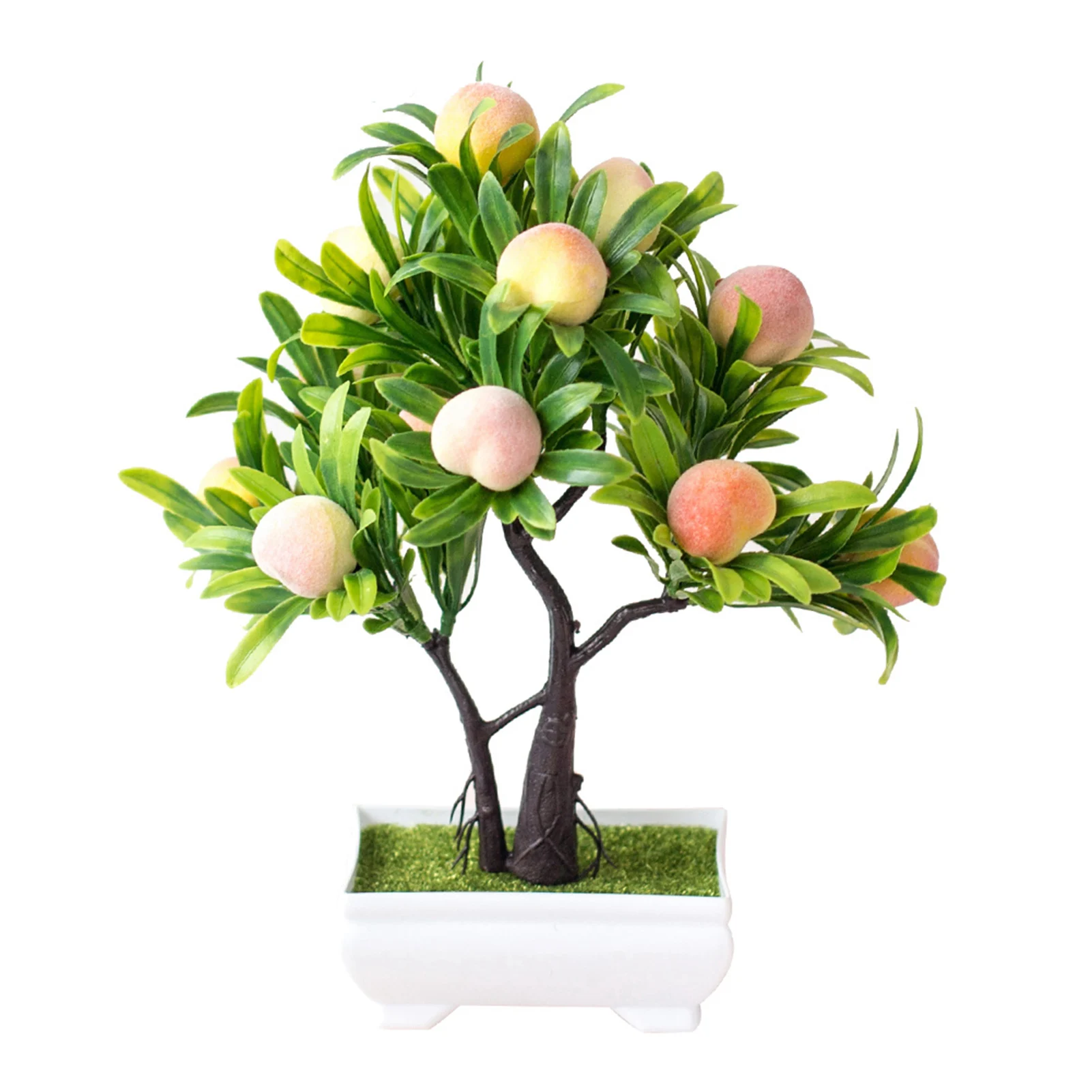 Bonsái Artificial para decoración del hogar, fruta falsa en maceta, naranja, árbol, oficina, jardín, escritorio, fiesta, 1 unidad