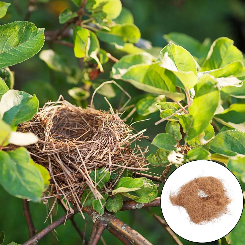 

Bird Nest Cushion Material Natural DIY Supplies Coconut Palm Silk Hummingbird Parrots Bedding Materials Ideal Nesting Woven