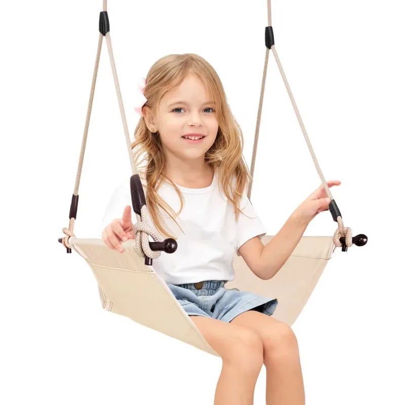 

Ergonomic Toddler Safety Swing - Adjustable U-Shaped Swing Chair with Machine Washable Cushion for Indoor and Games