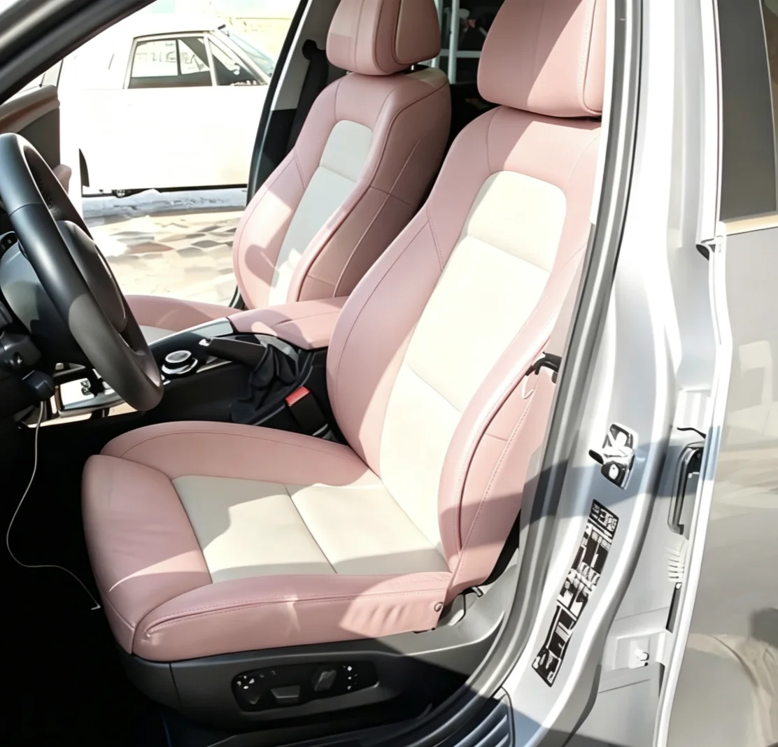Für BMW E60 Maßgefertigte Autositzbezüge Luxuriöses Nappaleder 100% Passgenau Innenausstattung 360 ° Vollständige Abdeckung – Detail 7