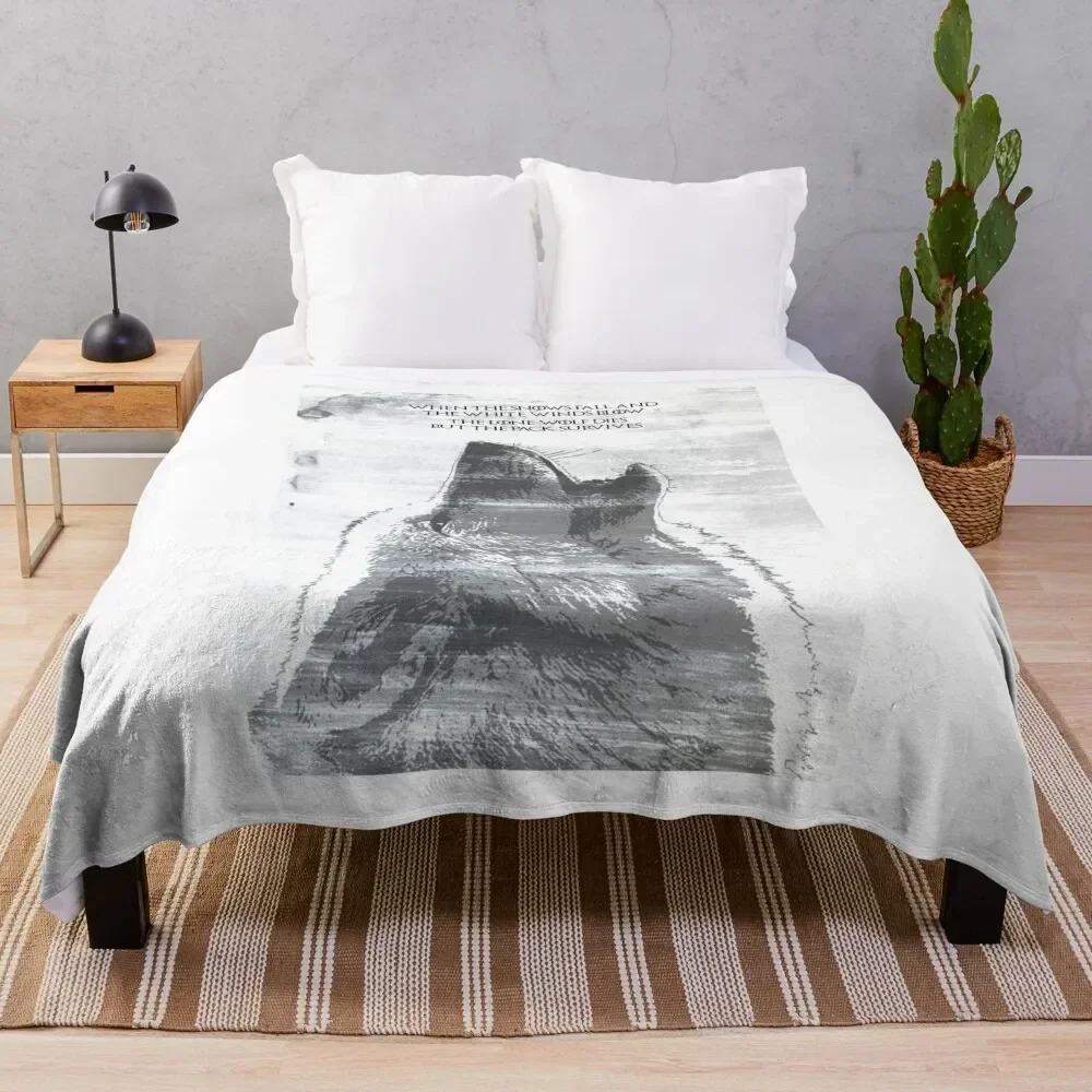 

The Lone Wolf Dies But The Pack Survives Throw Blanket