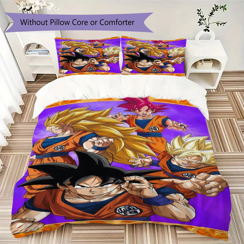 Son Goku 3 Pieces Bedding Set, Digital Print Duvet Cover, No Core, Various Size Available -HYQ23