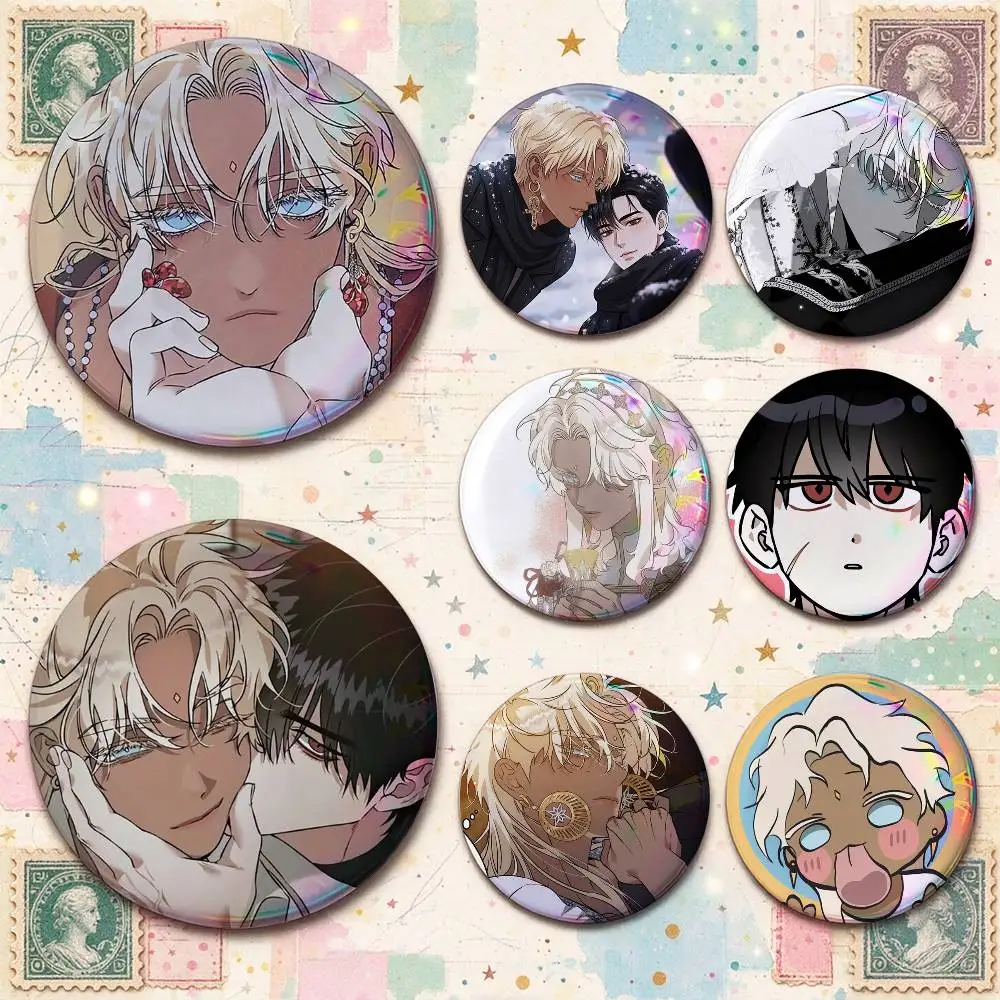 White Night BL T-Tae Shuraka Custom Enamel Pin Badges 25mm 32mm 44mm 58mm Backpack Hat Decor Toys Gifts