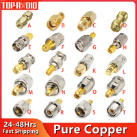 SMA Male Female to RP SMA N BNC UHF PL259 SO239 TNC Copper Brass Adapter Straight RF Coaxial Connector Converter