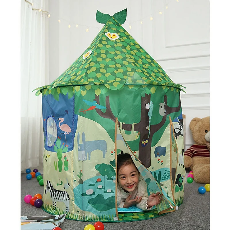 Tenda portátil do jogo para crianças, interior e exterior, piscina de bolas oceânicas, castelo dobrável do cubby, quarto do enfant, casa para crianças