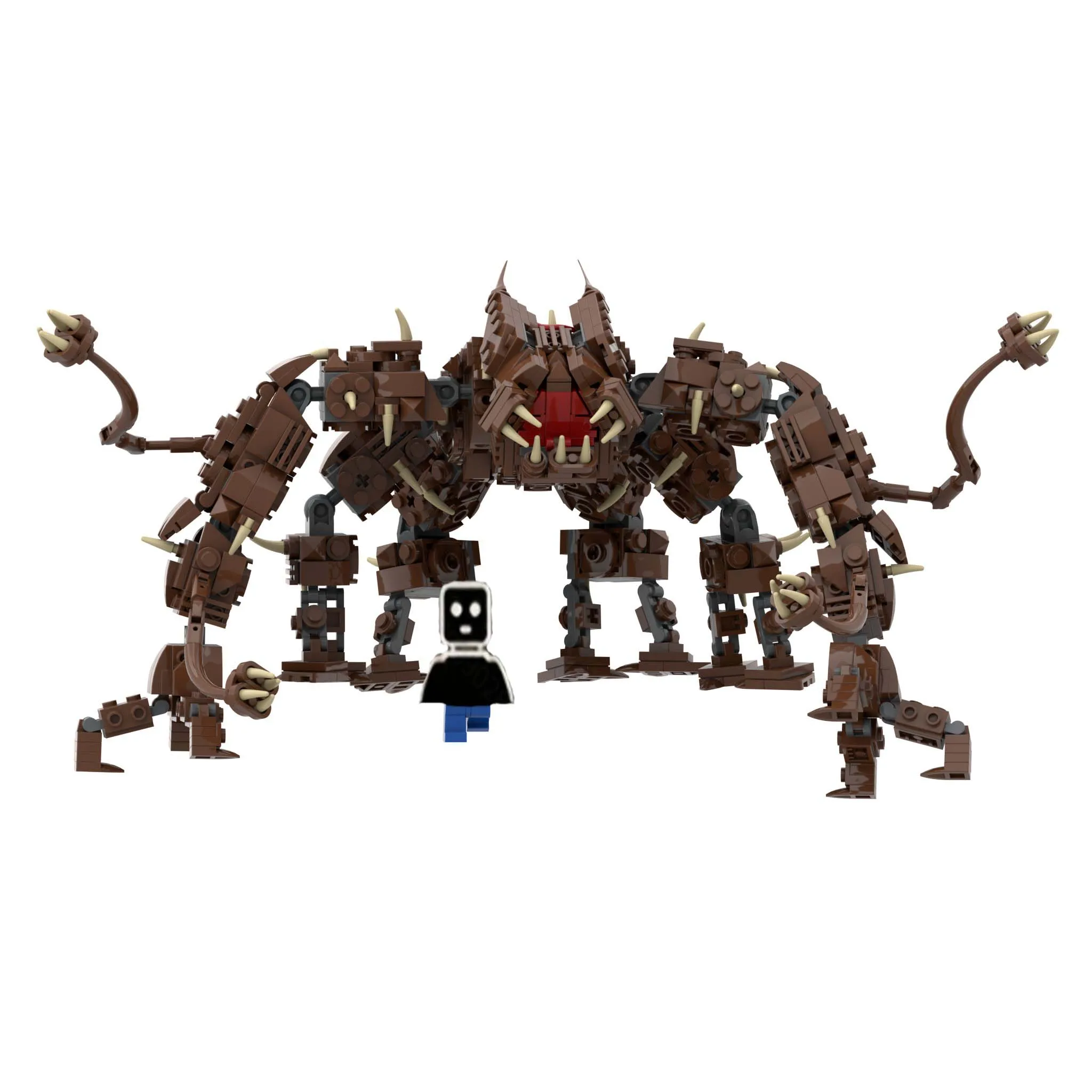 Big boss from beyond the earth creative building blocks thriller monsters assembly models bricks and toys for fans of the story