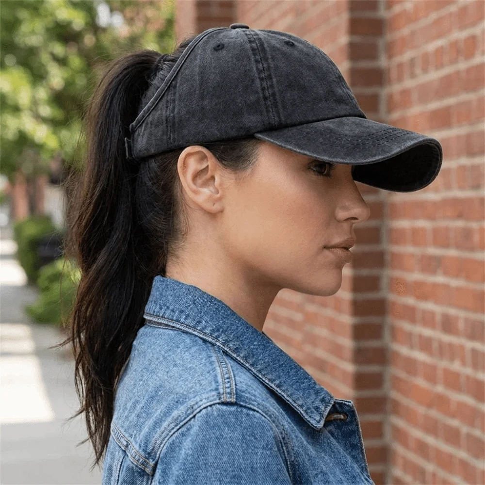 Vintage Solid Color Washed Baseball Cap Adjustable JK Empty Top Hat Hip Hop Snapback Cap Sun Protection Peaked Hat Girl