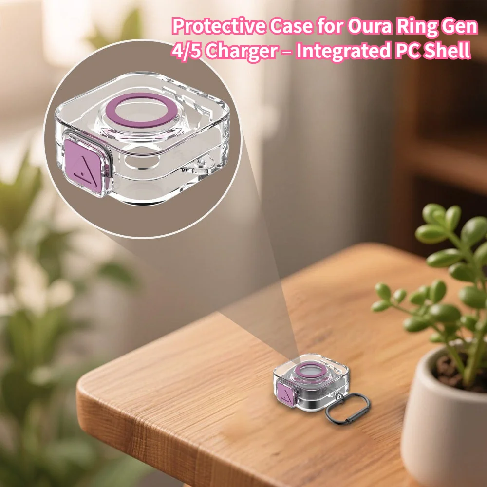 Oura Ring Gen 4/5 Charger Protective Case PC Charging Dock Cover Universal Ring Charger Switch Shell Protector