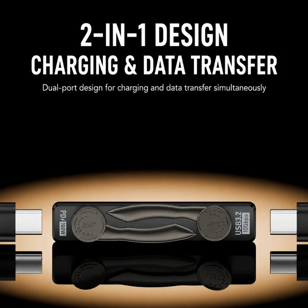 Foldable Phone Stand Converter 10Gbps USB 3.2 USB-C Charging Adapter Multifunctional Data Transfer Type-C Phone Holder