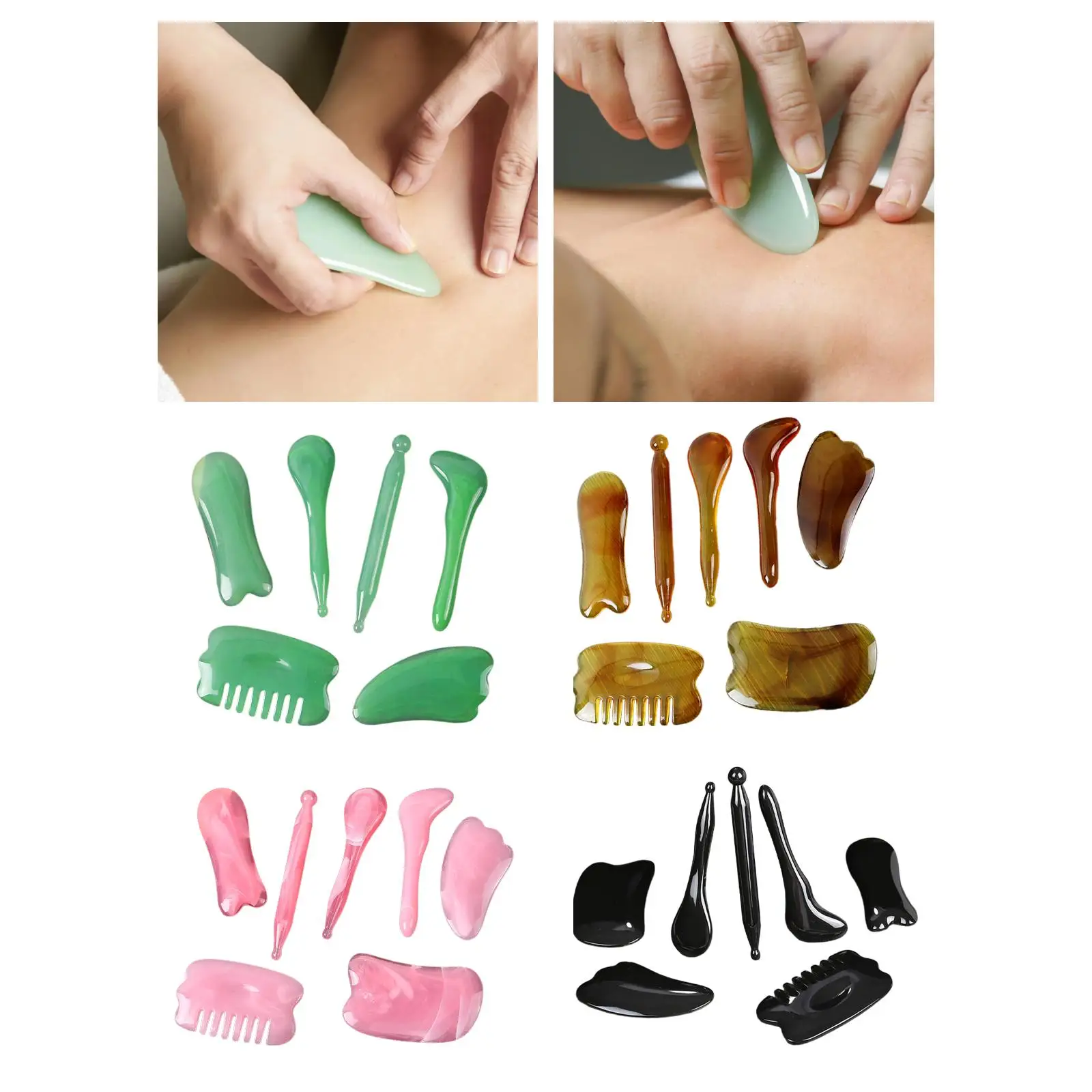 

7x Gua Sha Massage Tool for Women Men Adults Manual Face Lift Gua Sha Tools