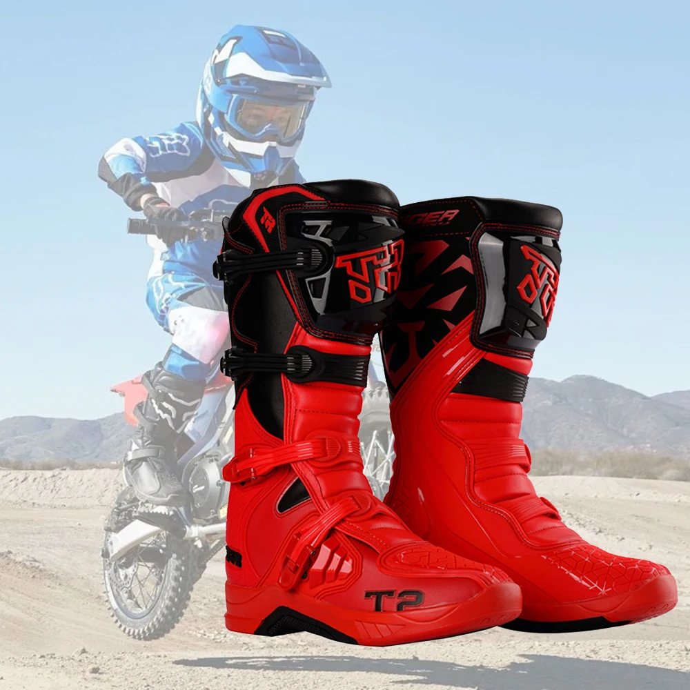 

Kids Motorcycle Boots Men Racing Cross Country Boots Endurance Motocross Shoes Off-road Motocross Boots Sport Shoes Professional