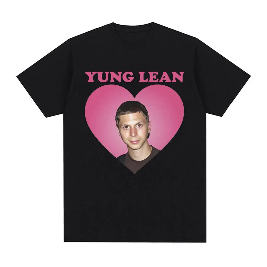 Funny Yung Lean Michael Cera Meme Graphic T Shirt Men's Retro High Quality Fashion T-shirts Unisex 100% Cotton Oversized T-shirt