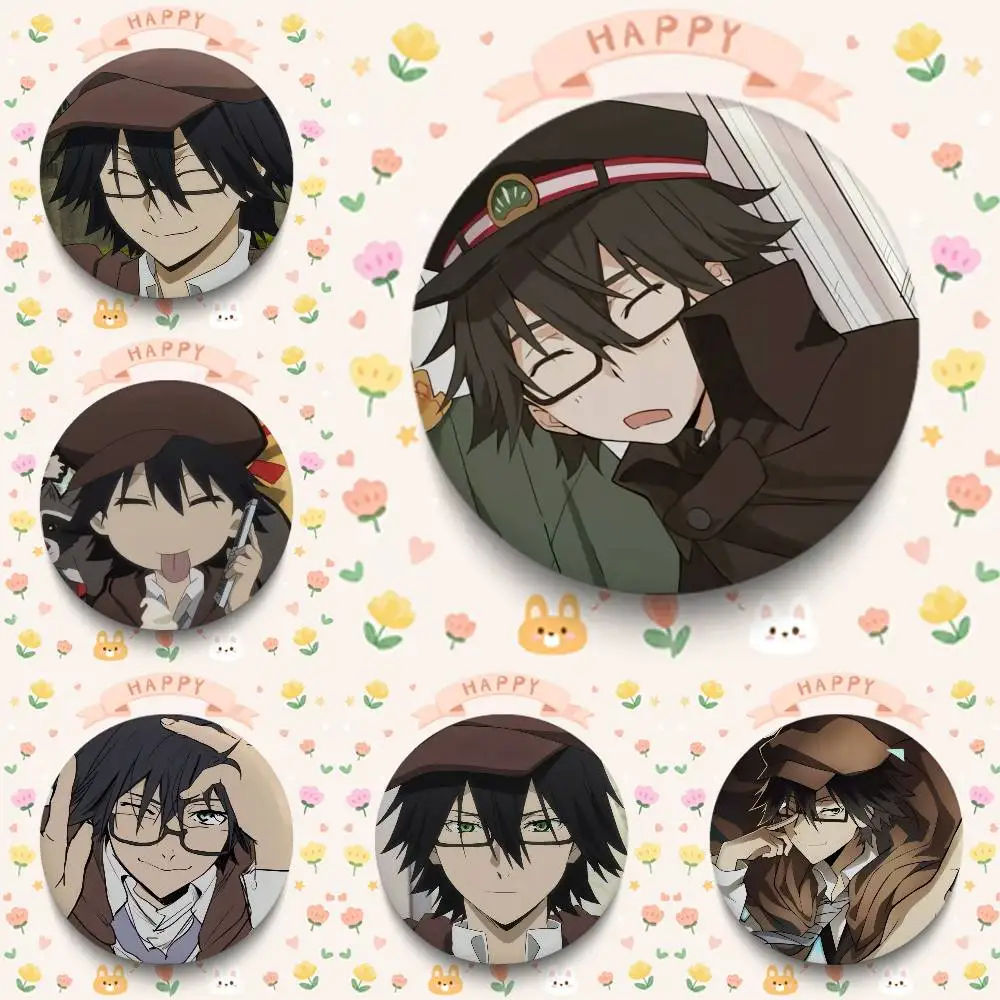 Edogawa Rampo Cartoon Anime Figure Badges 25 32 44 75 Mm Round Cosplay Pin Bag Decor Fans Collect Friends Gifts Brooch Souvenir