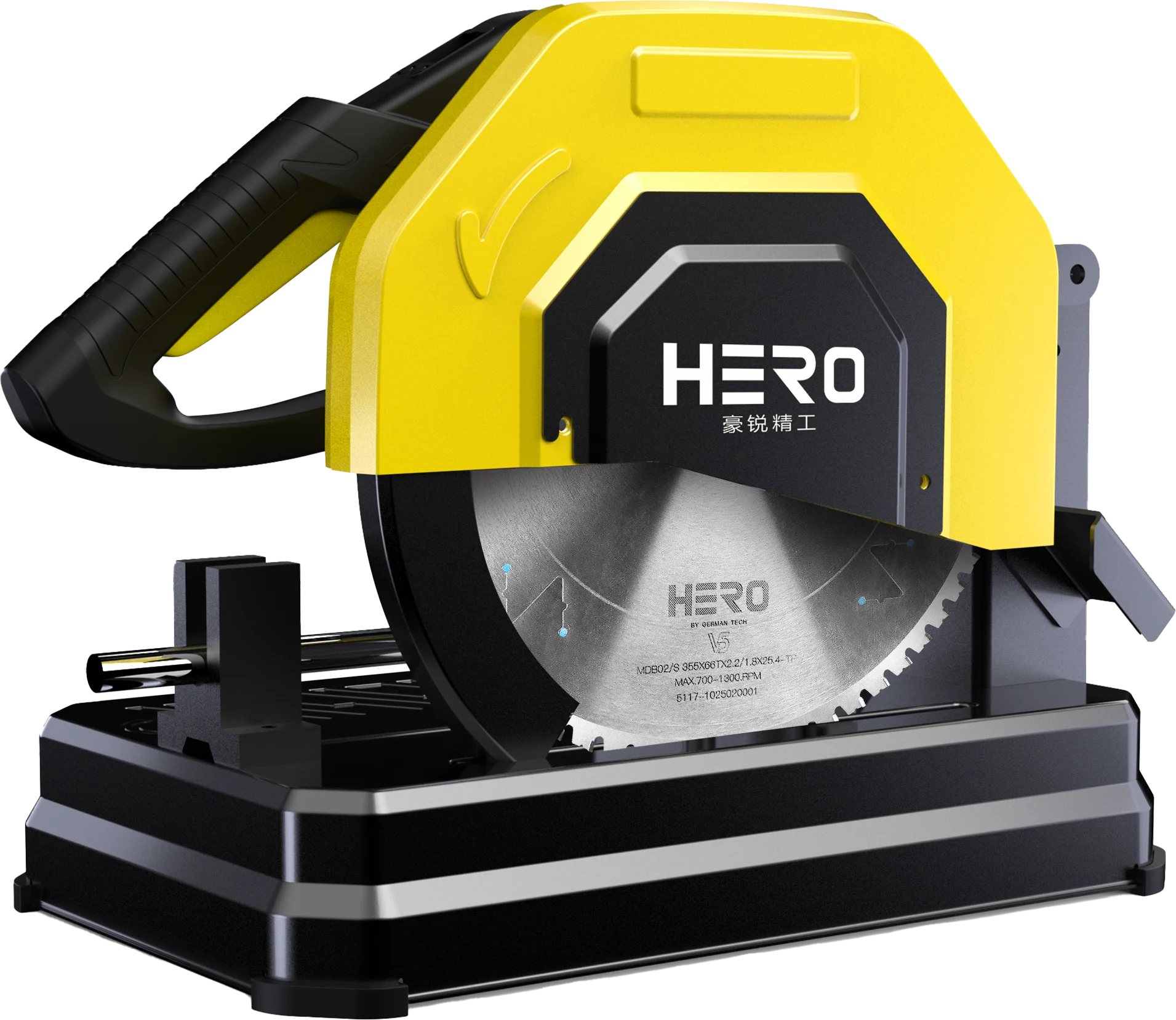 HERO Adjustable Rpm Dry Cut Off Saw Brushless Chop Cold Metal Saw Cutting Circular Miter Saw Machine