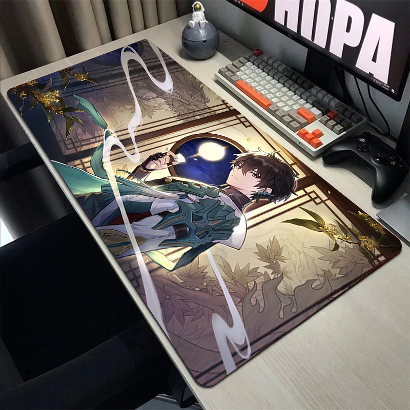 

Honkai Star Rail Game Mouse Pad Large Anime Gaming Mousepad Pc Gamer Accesorios Mousemat Anti-slip Waterproof Desk Mat 900x400mm