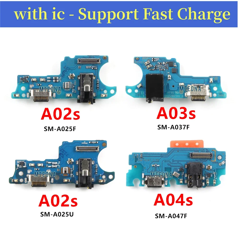 USB Charger Dock Connector Board Fast Charging Port Flex Cable For Samsung Galaxy A02s A025F A025U A03s A037F A04s A047F