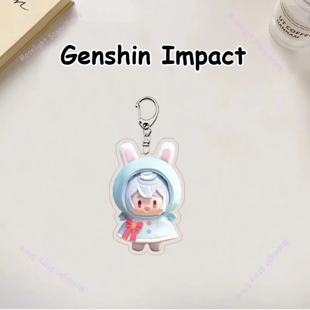 جينشين تأثير المحيطة الجنود شياو وان يي فو نينا سلسلة مفاتيح مصنوعة من الأكريليك حقيبة ظهر الطالب الكرتون اكسسوارات الديكور قلادة