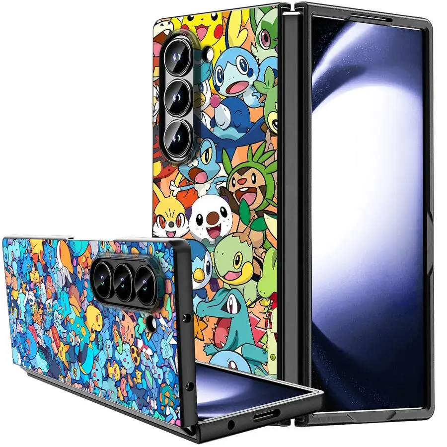 P-Pokemon Pikachu Phone Shell Case for Samsung Galaxy Z Fold 8 Ultra ZFold4 Z Fold 7 6 3 Z Fold8Ultra ZFold5 ZFold6 ZFold7