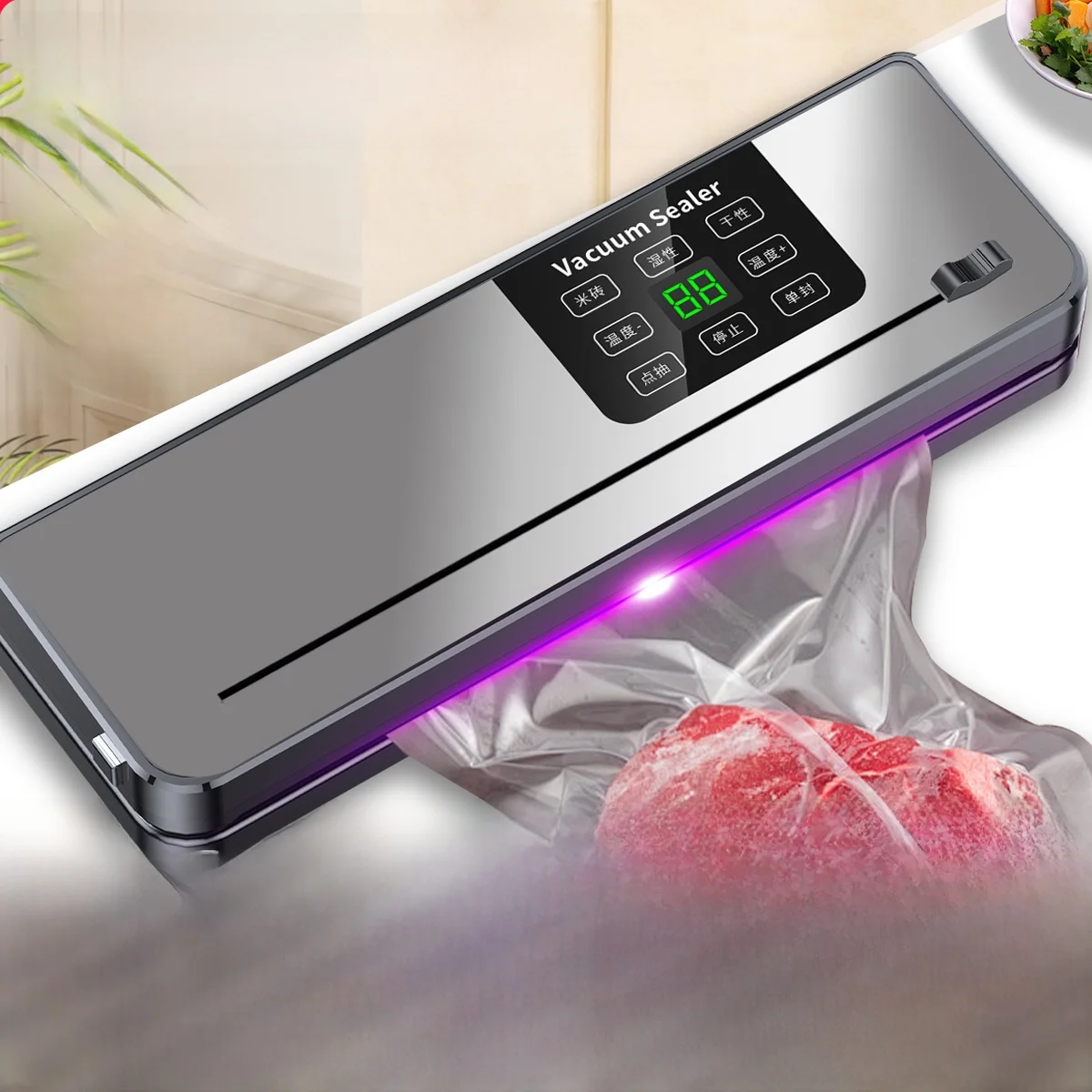 

Автоматическая бытовая вакуумная упаковочная машина малого размера для сохранения свежести продуктов, запечатывания пластиковых пакетов