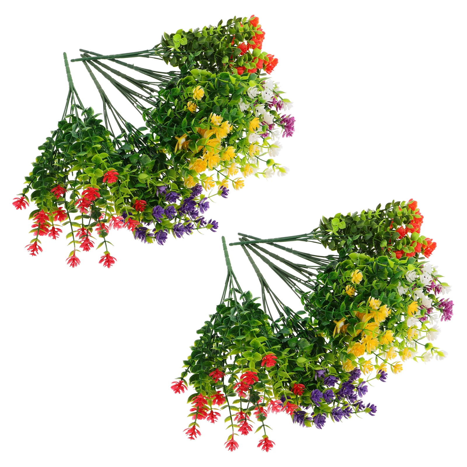 

12pc Artificial Plants High Realism Home Decor Eucalyptus Stems Leaves Plastic Greenery Wall Art Faux Silk