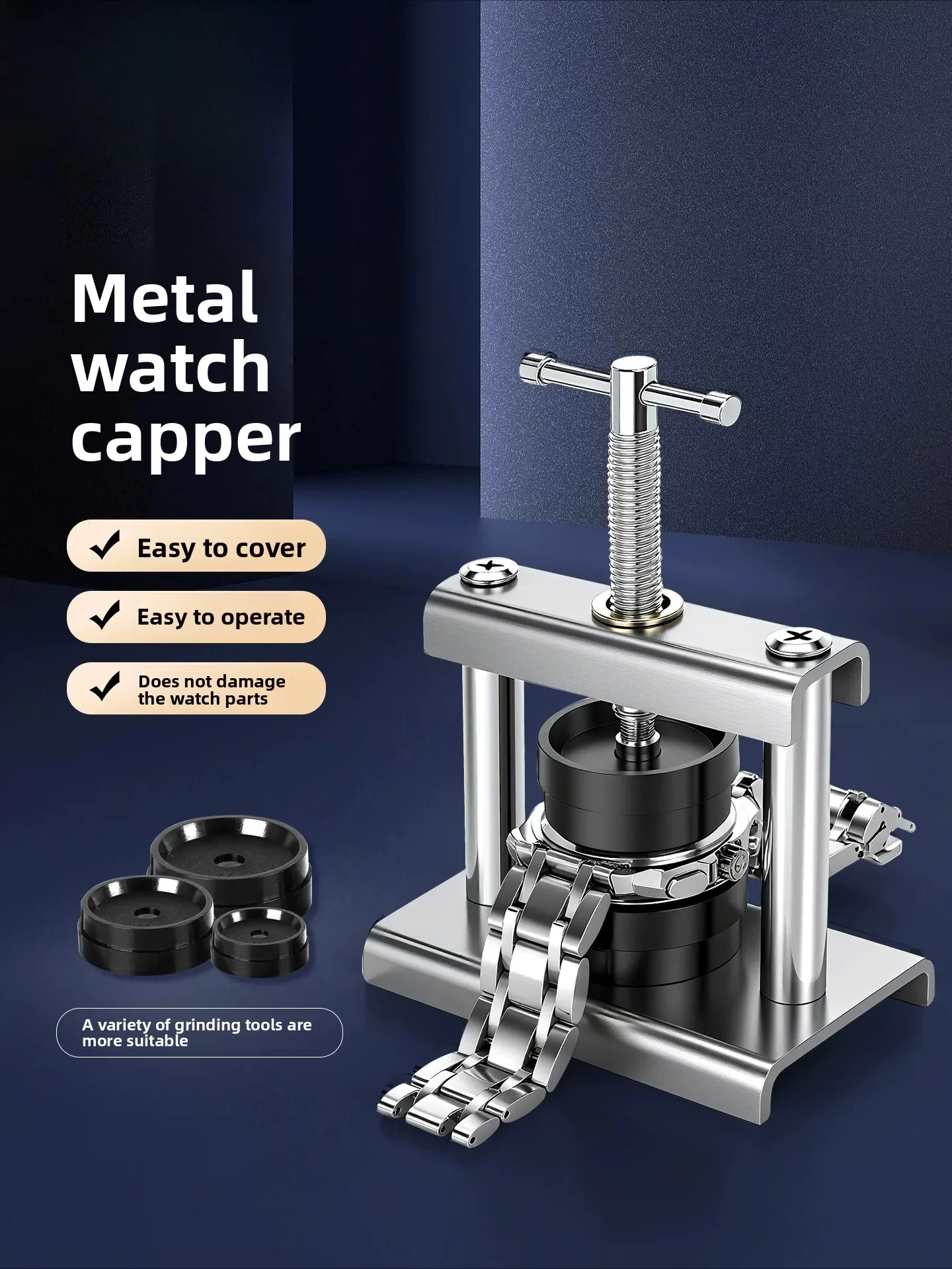 Watch gland press back cover disassembly tool repair meter pressure meter buckle cover device