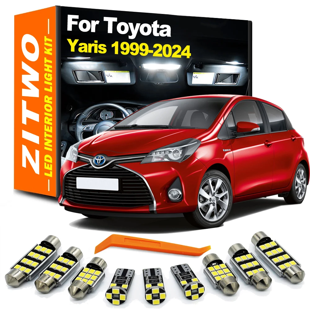 ZITWO LED Interior Dome Map Reading Trunk Light Bulb Kit For Toyota Yaris 2006- 2018 2019 2020 2021 2022 2023 2024 Accessories