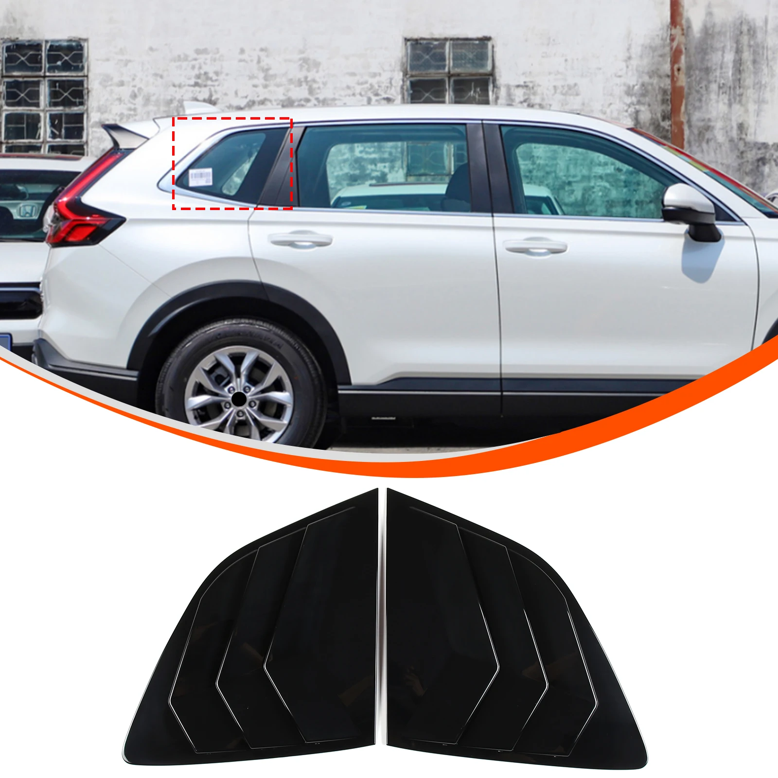 

For Honda CRV CR-V 2023 2024 Car Rear Window Triangle Exterior ABS Car styling Shutter Deflector Decoration Modified Accessory