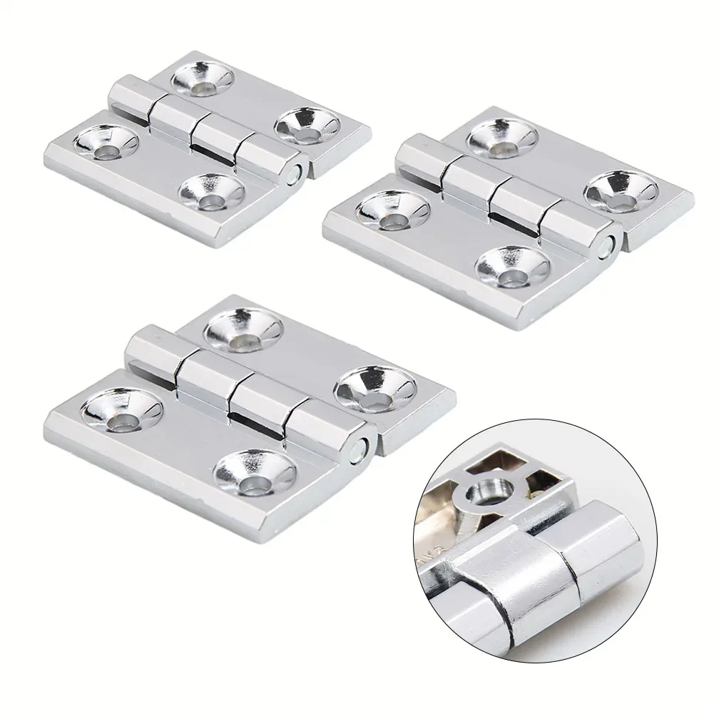 1pcs Butt Hinges Door Metal Silver Hinges Cabinet Aluminium Box Backflap Shed Zinc Alloy Hinge Furniture Hardware Accessories