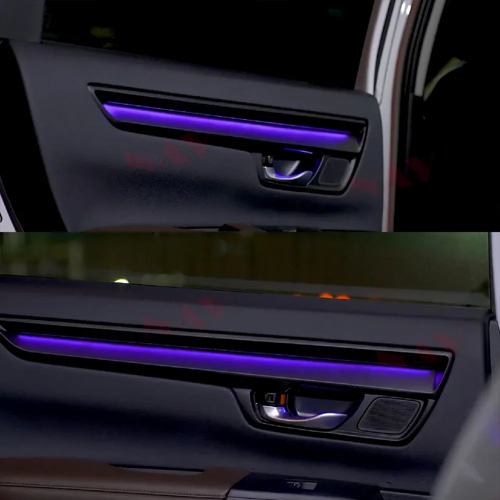 

For Honda XRV 64 Color Led Ambient Light Decorate Door with Central Control Car Atmosphere Light Auto Automotive Decorative