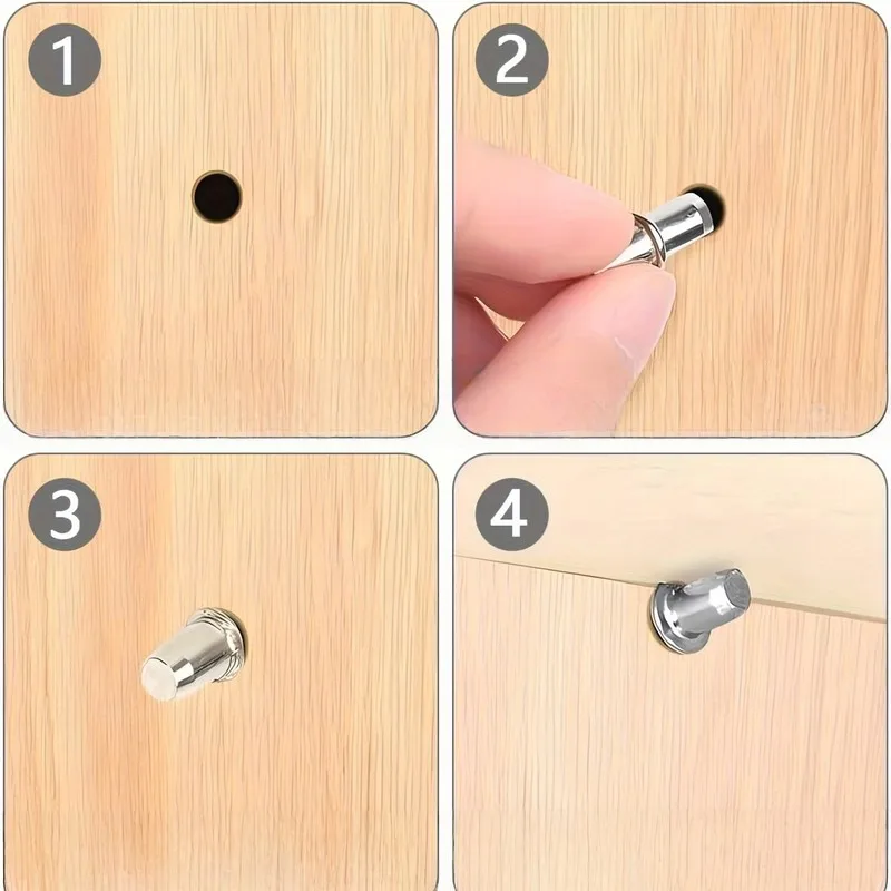 40 pcs Furniture Board Brackets, Rust Resistant Finish and Sturdy Load Bearing, ideal for Bookshelf Layer Pins