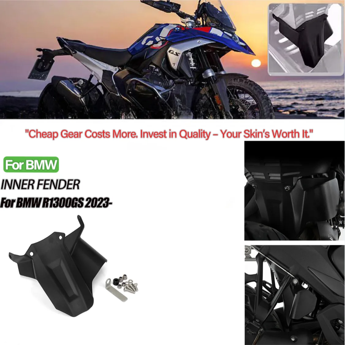 

Motorcycle Inner Fender Splash Guard Mudguard Rear Hugger Protection For BMW R1300GS R 1300 GS r1300gs GS1300 2025 2024