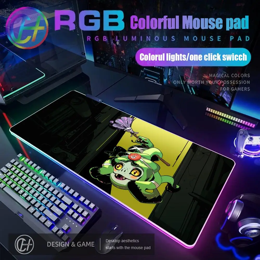 

Hades Mouse Pad RGB Gaming Mouse Pad Desk Mat HD Gamer Large LED Light XXL MousePads PC Computer Carpet