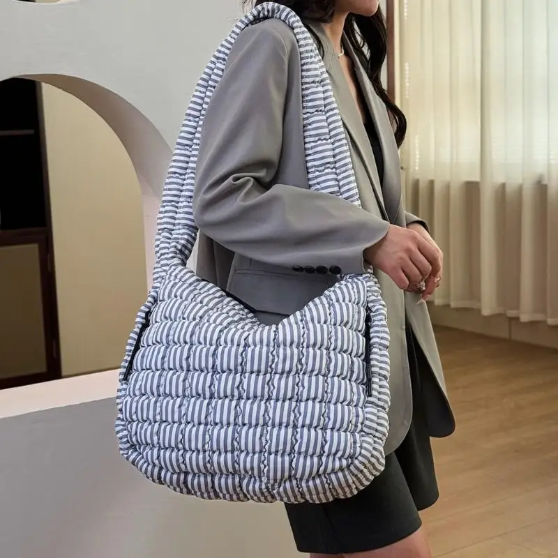 

X90D Стеганая сумка через плечо Puffer Сумка большой емкости на ремне Сумка для женщин