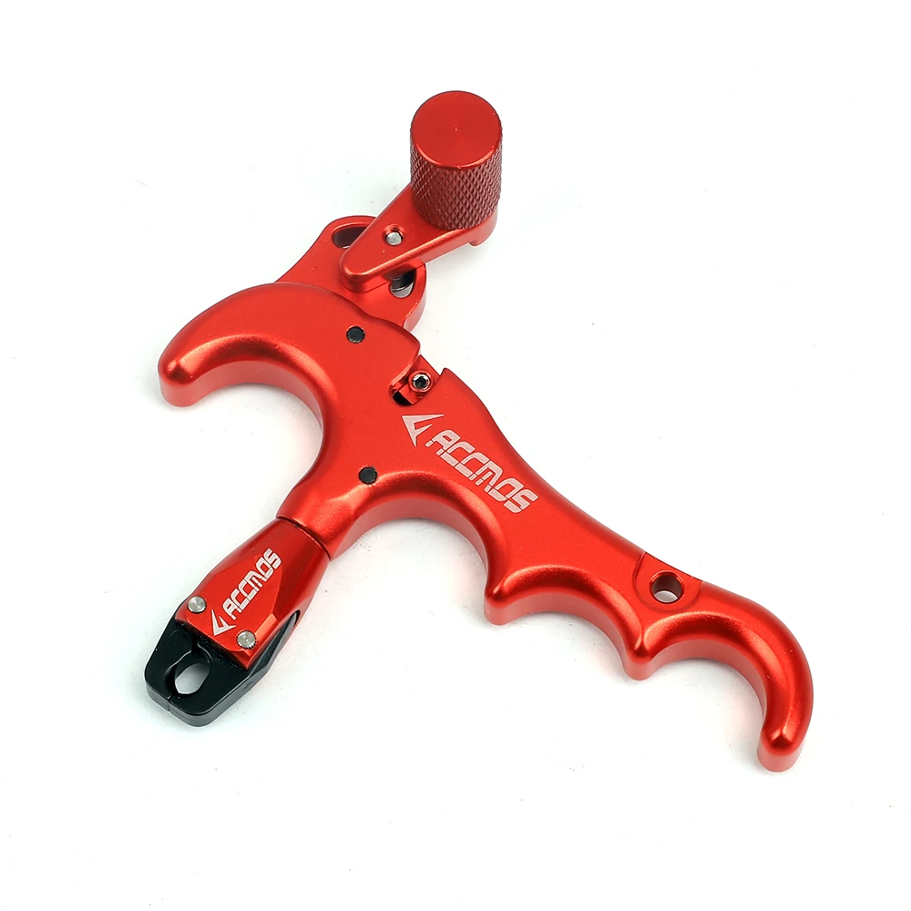 ACCMOS 4-Finger-Bogenschieß-Releasehilfe, verstellbarer Aluminium-Compound-Bogen-Releasehelfer für die Jagd, für Links- und Rechtshänder – Detail 4