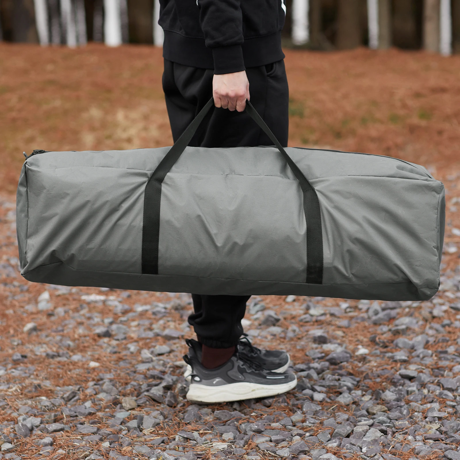 SoBuy OGS60-HG Survival-Zelt Feldbett Feldbett 4 in1 Camping Set mit Schlafsack Matratze und Zubehör Zelt 1 Person – Detail 1