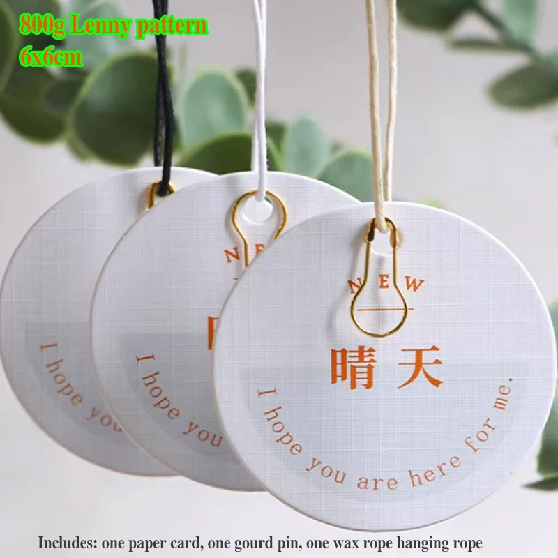 

Customized Special Paper Lenny Pattern Tags Logos Light luxury Fashion Store Women's Clothing Labels Circular In Stock Universal